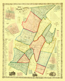 Vintage Map of Blair County, Pennsylvania 1859