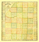 Vintage Map of Butler County, Pennsylvania 1858