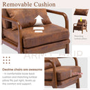 Brown Microfiber Midcentury Modern Accent Chair Set