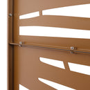 Outdoor & Indoor Metal Privacy Screen 76' H×48' W, Freestanding Decorative Screen for Deck Balcony Patio in Brown