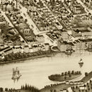 Vintage Map of Augusta, Maine 1878