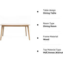 Nyala Dining Table Mid Century Modern 59 Inch Wide