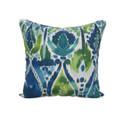 Blue Green Ikat - Luxury Outdoor Pillow by SmithHönig