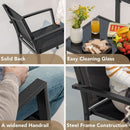 4 Piece Outdoor Patio Set With Glass Table Black Durable