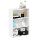 Pasir 3-Tier Open Shelf Bookcase White 31.5 Inch High