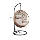 Vasant - Hanging Chair - Beige Fabric & Rope