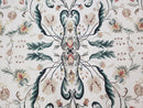 New Needlepoint Rug 9x12, Hand Woven Wool Area Rug, Flatweave Carpet, Handmade Chinese Needlepoint, Floral European Design, Ivory Background