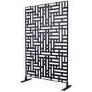 Outdoor & Indoor Privacy Screen Metal Privacy Screen 76' H×48' W, Freestanding Decorative Privacy Screen for Deck Balcony Patio