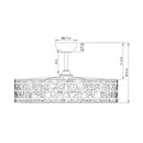 32" Farmhouse DC Motor Downrod Mount Reversible Ceiling Fan with Lighting and Remote Control