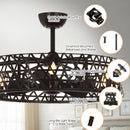 32" Farmhouse DC Motor Downrod Mount Reversible Ceiling Fan with Lighting and Remote Control