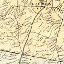 Vintage Map of Laurens County, South Carolina 1883