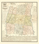 Vintage Map of Laurens County, South Carolina 1883