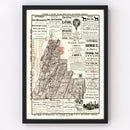 Vintage Map of Walker County, Georgia 1893