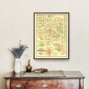 Vintage Map of Bedford County, Tennessee 1878