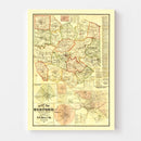 Vintage Map of Bedford County, Tennessee 1878