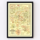 Vintage Map of Bedford County, Tennessee 1878
