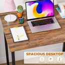 32 Inch Brown Computer Desk For Small Home Office Setup
