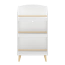 Bookshelf 3 Tier Book Organizer With Toy Storage - White