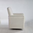 Swivel Accent Chair Modern Barrel Armchair with Wood Base for Bedroom Reading Waiting Living Room