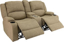 Powered Double RV Wall Hugger Recliner Sofa 67 Inch Oatmeal