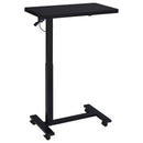 Westpark Pneumatic Adjustable C-Shape Side Table with Casters Black