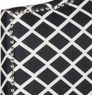 Stylish Black and White Lattice Headboard for Bedrooms