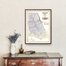 Vintage Map of Brown County, Texas 1876