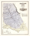 Vintage Map of Brown County, Texas 1876