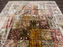 Panel Design Rug 8 x 10.6, Oriental Carpet, Belgium Power Loomed Rug