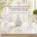 Porcelain Sitting Bunny Sugar Bowl