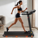 Treadmills for Home, 2.5HP Quiet Folding Treadmill with Heart Rate Sensor,  300lbs Weight Capacity, 7.5MPH, Incline Treadmill With USB Charge Station For Android & Bluetooth Speaker, 6 Shock-Absorbing