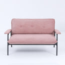 Modern Pink Sofa with Metal Frame for Versatile Scenarios in Small Spaces, 53-Inch