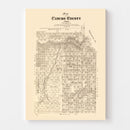 Vintage Map of Concho County, Texas 1879