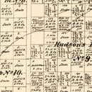 Vintage Map of Concho County, Texas 1879