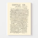 Vintage Map of Cottle County, Texas 1891