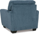 Modern Upholstered Accent Chair In Blue For Living Room