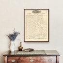 Vintage Map of Fisher County, Texas 1870