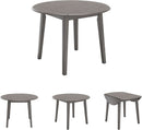 Gray Drop Leaf Dining Table Seats Four With Two Leaves