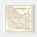 Vintage Map of Hardeman County, Texas 1891