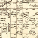 Vintage Map of Hemphill County, Texas 1888