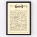 Vintage Map of Hemphill County, Texas 1888