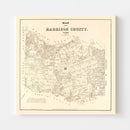 Vintage Map of Harrison County, Texas 1879