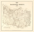 Vintage Map of Harrison County, Texas 1879