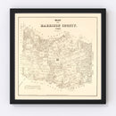 Vintage Map of Harrison County, Texas 1879