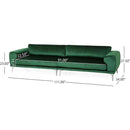 Comfy 4-seat Sofa with Metal Legs, Modern for Living Room and Study