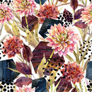 Floral Wallpaper with Dots