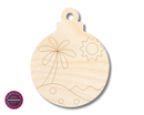 Unfinished Wood Etched Beach Ornament Shape | JGrondz | Paint By Line Crafts | up to 30" DIY