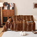 Chenille Jacquard Sofa Throw Cover with Tassel Soft Thick Couch Protector Blanket