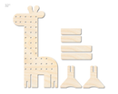 Unfinished Wood Giraffe Standing Peg Board  | Standing Wood Peg Board | 1/2" & 1/4" Thick Wood | up to 40"