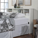 Transitional Engineered Wood Headboard with Adjustable Shelves